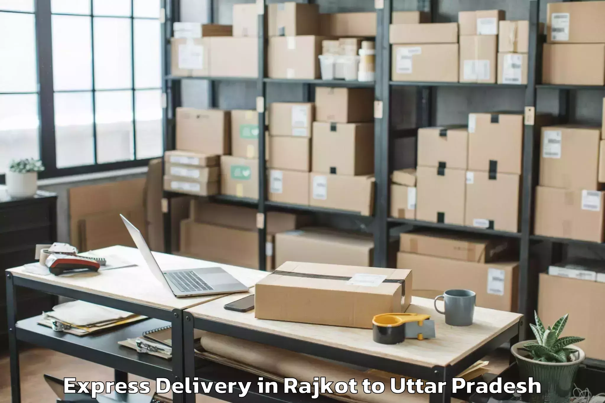 Rajkot to Lulu Mall Lucknow Express Delivery